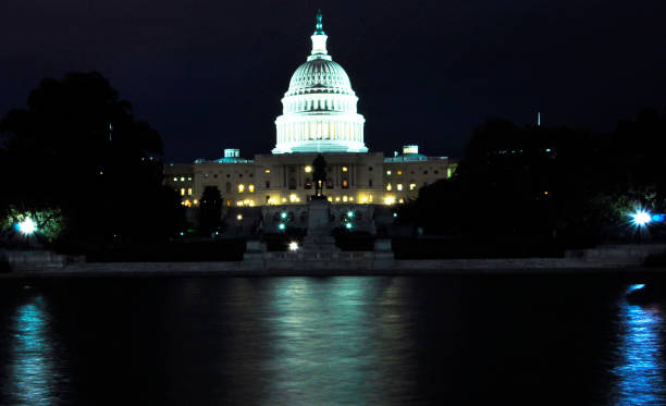 istock Capitol Night Reflection: Glorious Lights by the water in Washington DC 1917630248