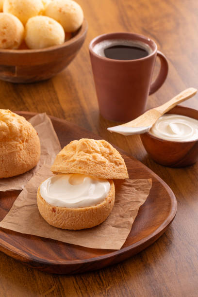 istock Brazilian cheese bread filled with cream cheese. 1917660979