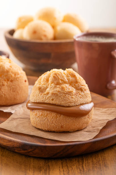 istock Brazilian cheese bread filled with dulce de leche 1917671253
