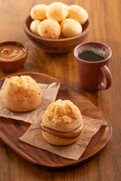 istock Brazilian cheese bread filled with dulce de leche 1917679790