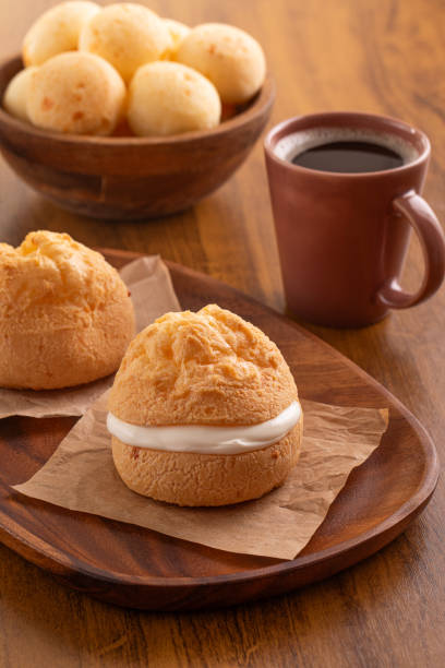 istock Brazilian cheese bread filled with cream cheese. 1917679792
