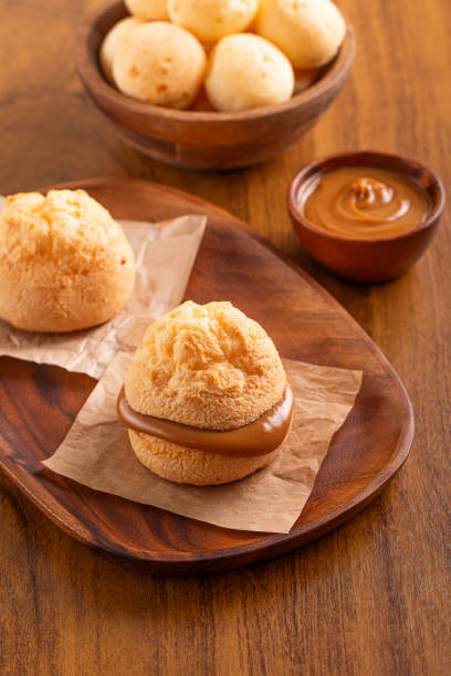 istock Brazilian cheese bread filled with dulce de leche 1917679793