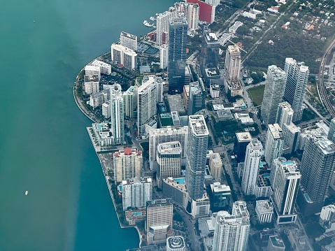 Luchtfoto van het centrum van Miami