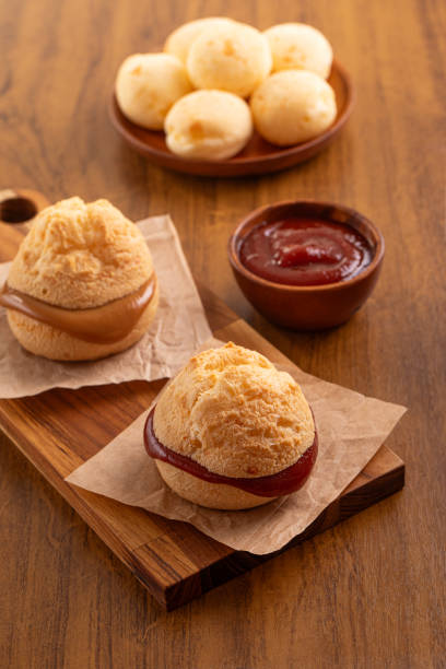istock Cheese breads with guava cream on breakfast table. 1917699440