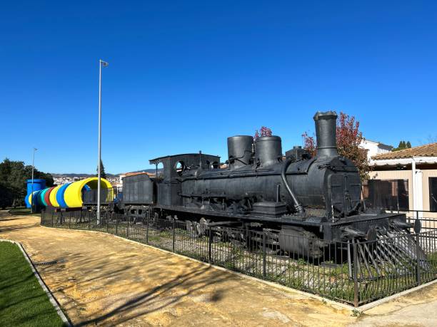istock Park with restored train in Los Barrios 1917702612