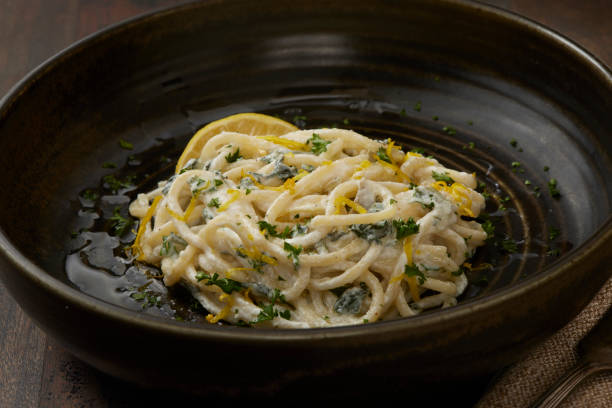 istock Creamy Ricotta, Lemon and Spinach Spaghetti 1917725821