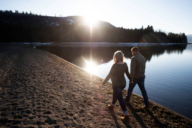 istock Pregnant couple go for a walk 1917733748