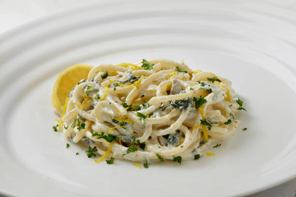 istock Creamy Ricotta, Lemon and Spinach Spaghetti 1917735849