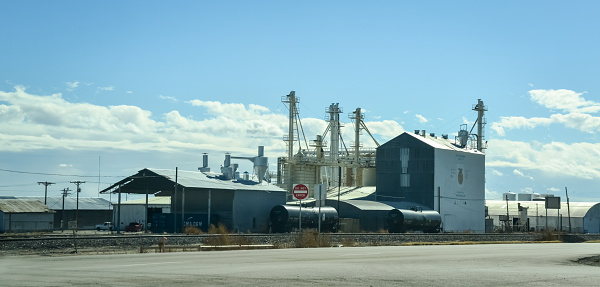 New Mexico, USA - November 20, 2019:  Small Factory in New Mexico, USA