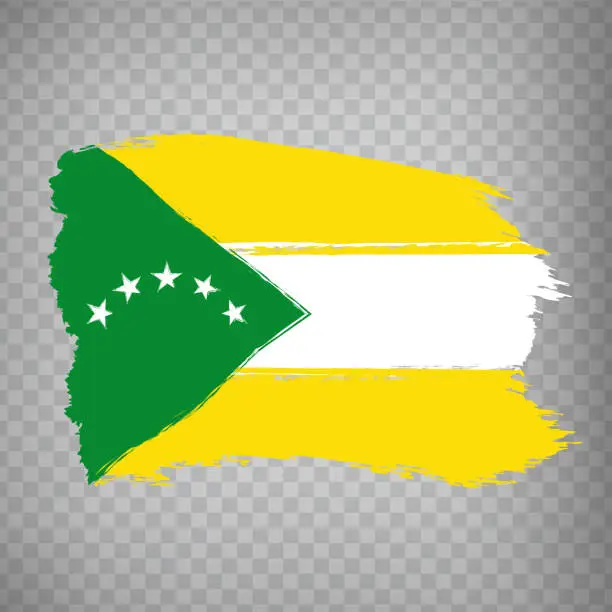 Vector illustration of Flag of Panama Oeste Province brush strokes. Flag  Panama Oeste Province of Panama on transparent background for your web site design, app, UI.  EPS10.