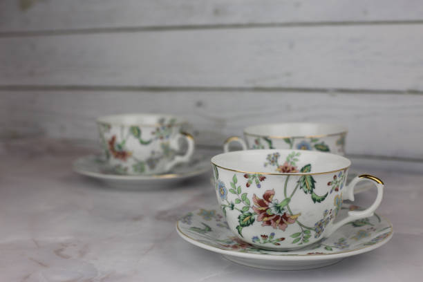 istock Tea set with cups and saucers 1917791553