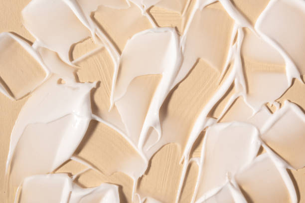istock Moisturizing face cream with peptides. Background, texture, mockup, latest technologies, peptide complex. 1917801753