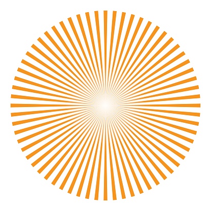 Abstract orange background with sun ray. Summer vector illustration for design