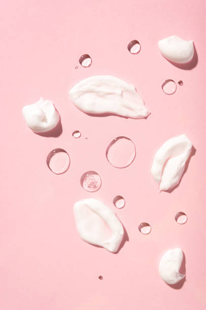 istock Moisturizing serum and face cream with peptides. Background of the latest technologies, peptide complex. 1917805611