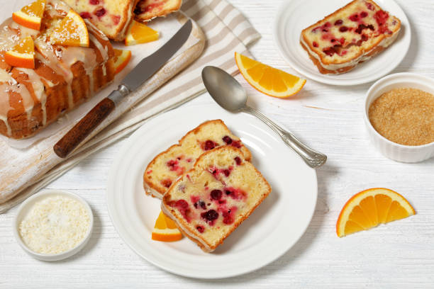 istock orange cranberry loaf with orange glaze, top view 1917829845