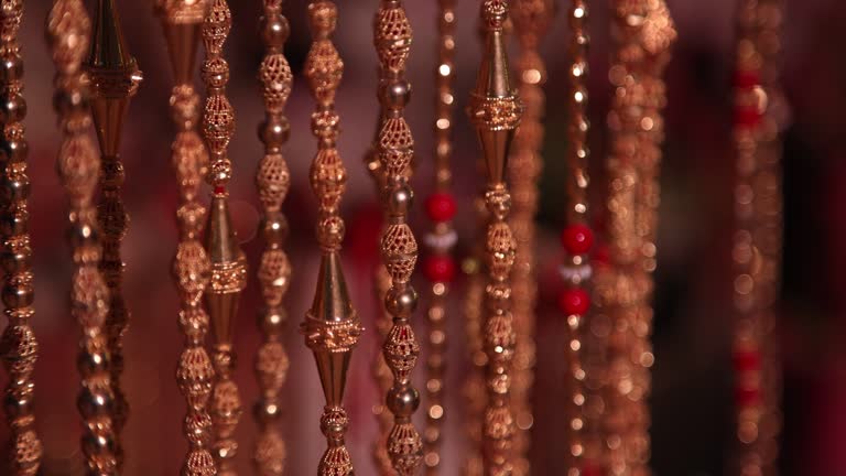 Golden jewelry at traditional Emirati market
