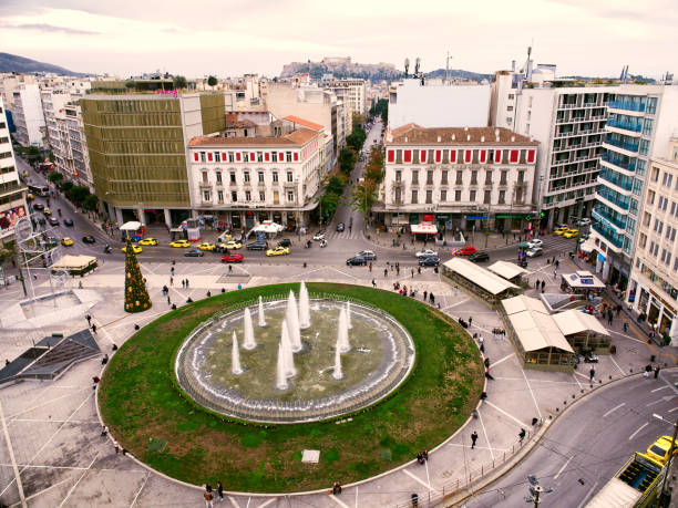istock High angle view of Omonoia Square, Athens, Greece 1918065829