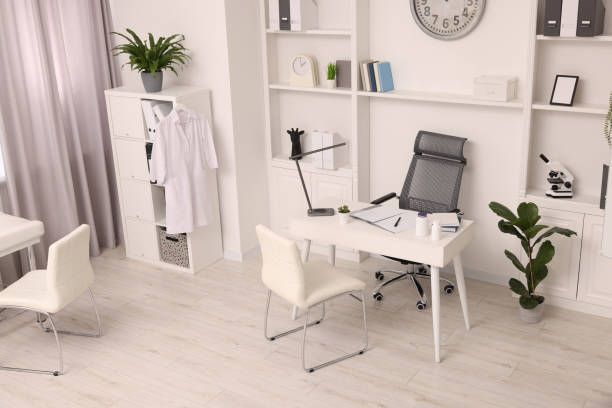 istock Modern medical office interior with doctor's workplace 1918095160