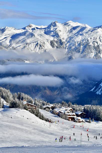 istock Courchevel ski resort by winter 1918107671