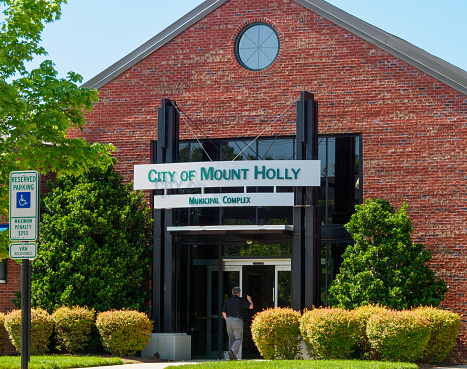 Mount holly municipal complex  entrance. Mount Holly, North Carolina, USA. June 26th, 2023.