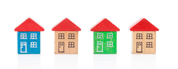 wooden toy houses