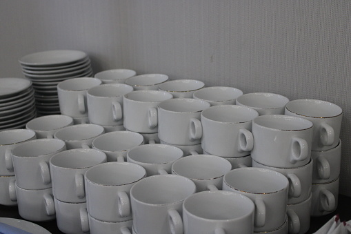 Stack of white cups