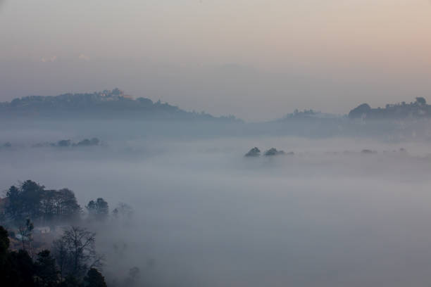 istock Foggy January misty morning. 1918522593