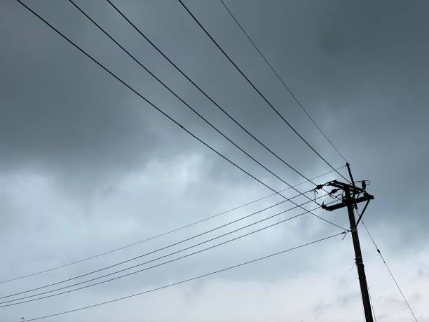 istock An electricity pole with a cloudy sky as a background 1918548791