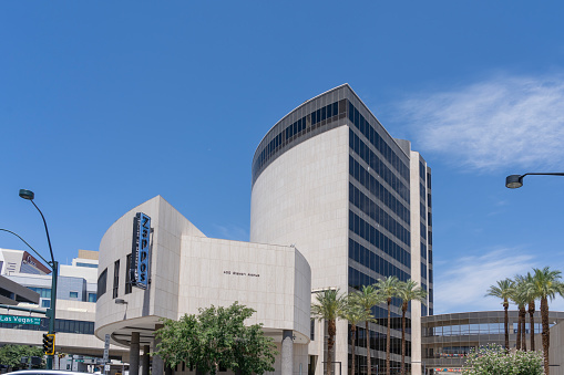 Zappos.com headquarters in Las Vegas, Nevada, United States - May 30, 2023. Zappos.com is an American online shoe and clothing retailer, an Amazon subsidiary.