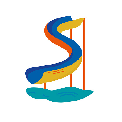 Water slide icon clipart avatar logotype isolated vector illustration