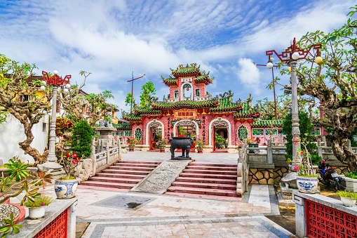 Shantou, Guangdong, China-March 20, 2021: Shantou is the major city in eastern Guangdong and the Nao'an Island is very beautiful. Here is the entrance of the ancient Military Office of Nan'ao Island.