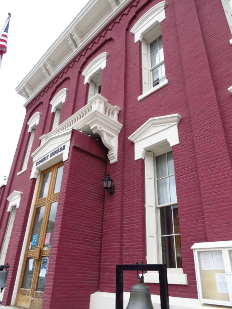 istock Front of Historic Red Brick Courthouse Building, Eureka, Nevada 1918689857