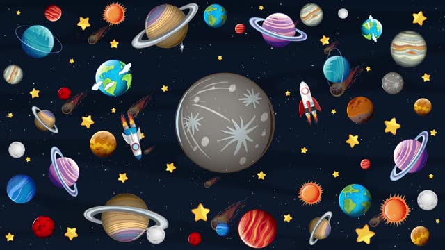 Vibrant Space Adventure Animation