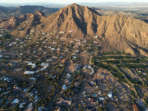Beautiful aerial footage of scottsdale arizona