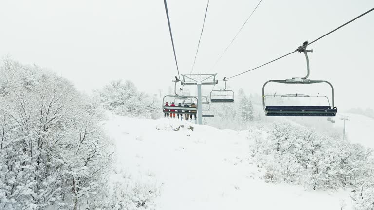 Ski resort - Chair lift in Colorado USA