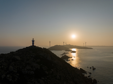 Small island landscape in the evening