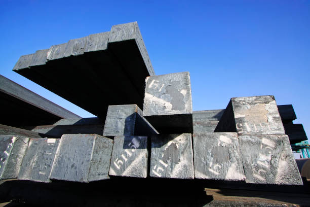 istock Steel ingot under the blue sky 1918810253