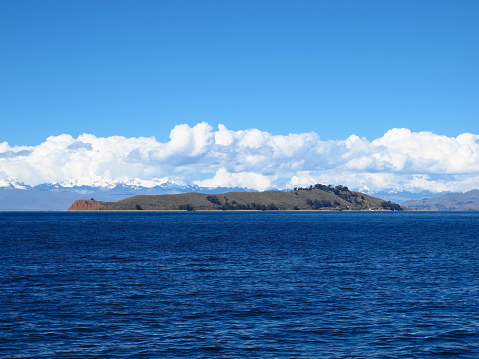 Isla del Sol on Lake Titicaca in Andes of Bolivia