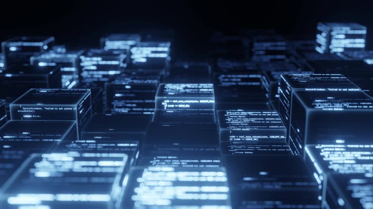 Big data cube with code inside cube