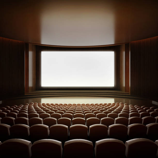 istock Empty movie theater with rows of seats.3d rendering 1918910761