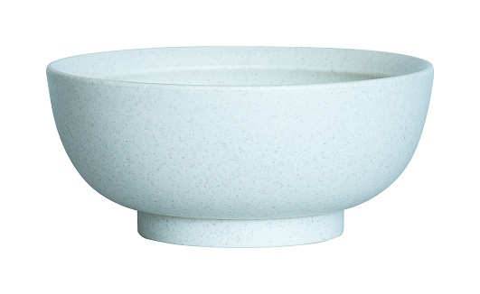 empty white ceramic bowl isolated