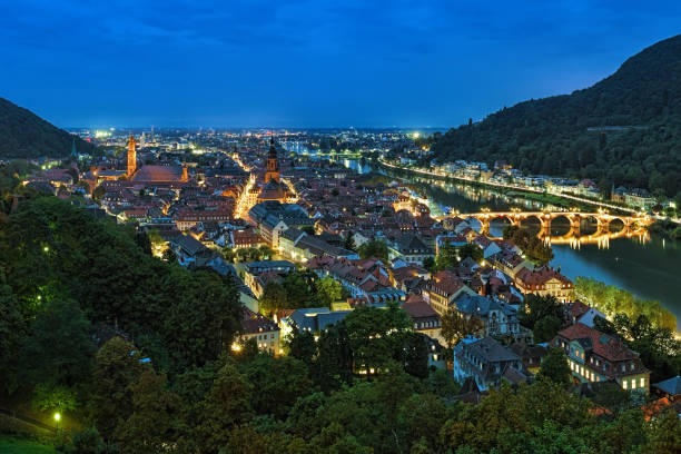 istock Evening view over the Heidelberg Old Town, Germany 1918981847