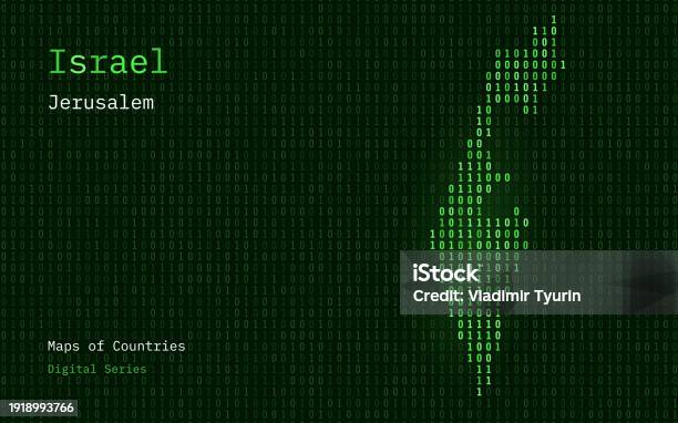 Par Code Israel Vetores de Mapa De Israel Mostrado No Padrão De Código Binário Tsmc ...