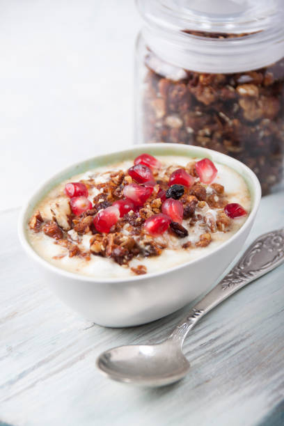 istock Smoothies with homemade granola and pomegranate 1919009275