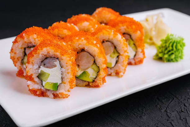 istock california sushi roll with shrimp on plate 1919107341