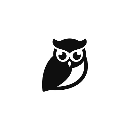 Owl knowledge icon isolated on white background