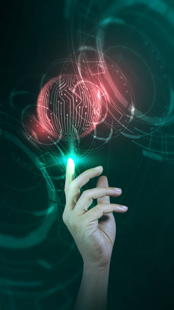 istock Hand point to global internet technology to connect people. 1919145679