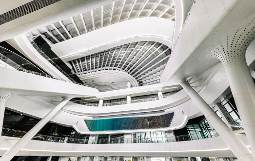 Universiade Metro Station (大运站), located in Longgang District, Shenzhen, Guangdong Province, China\nThis station is a transfer station for Metro lines 3, 14 and 16.