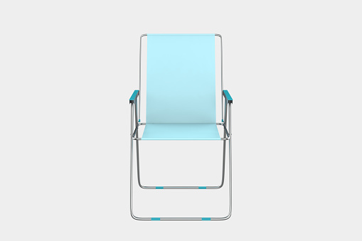 Beach Chair Mockup Isolated On White Background. 3d illustration