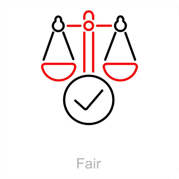 Vector illustration of Fair abd legal icon concept